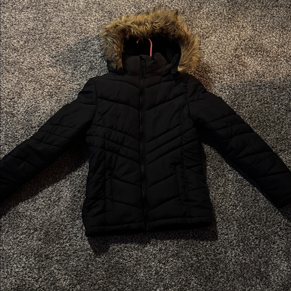 SO Black Jacket with Faux Fur Trim